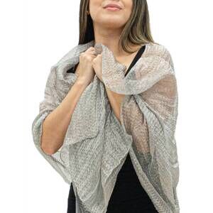 NEW RANDI & WILL COLLECTION women's duchess scarf in platinum